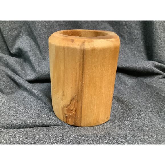 Handcrafted aspen wood votive, tealight candle holder - Picture 2 of 4